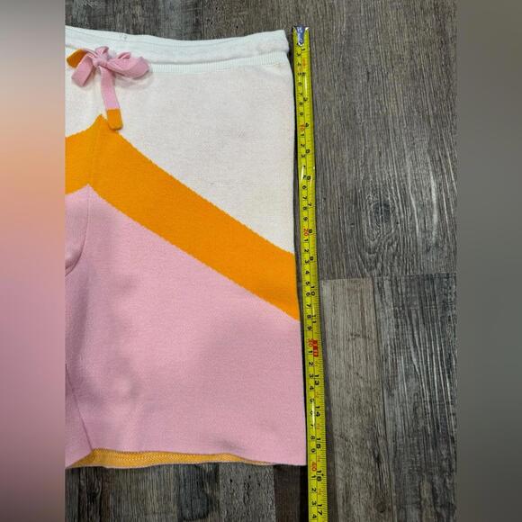 Free People Intimately Striped Pink Chevron Knit Elastic Bike Shorts- Size Small - Picture 8 of 9